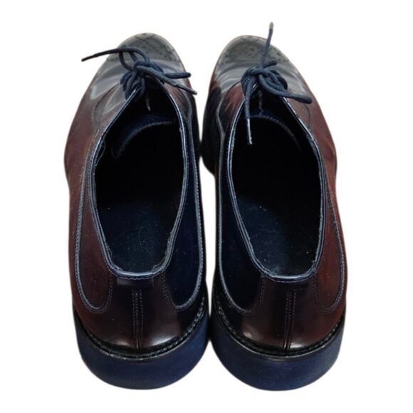 Jared Lang Men’s Wingtip Brogue Oxfords Blue Leather Dress Shoes Size 13US/EU 47 - Picture 8 of 14